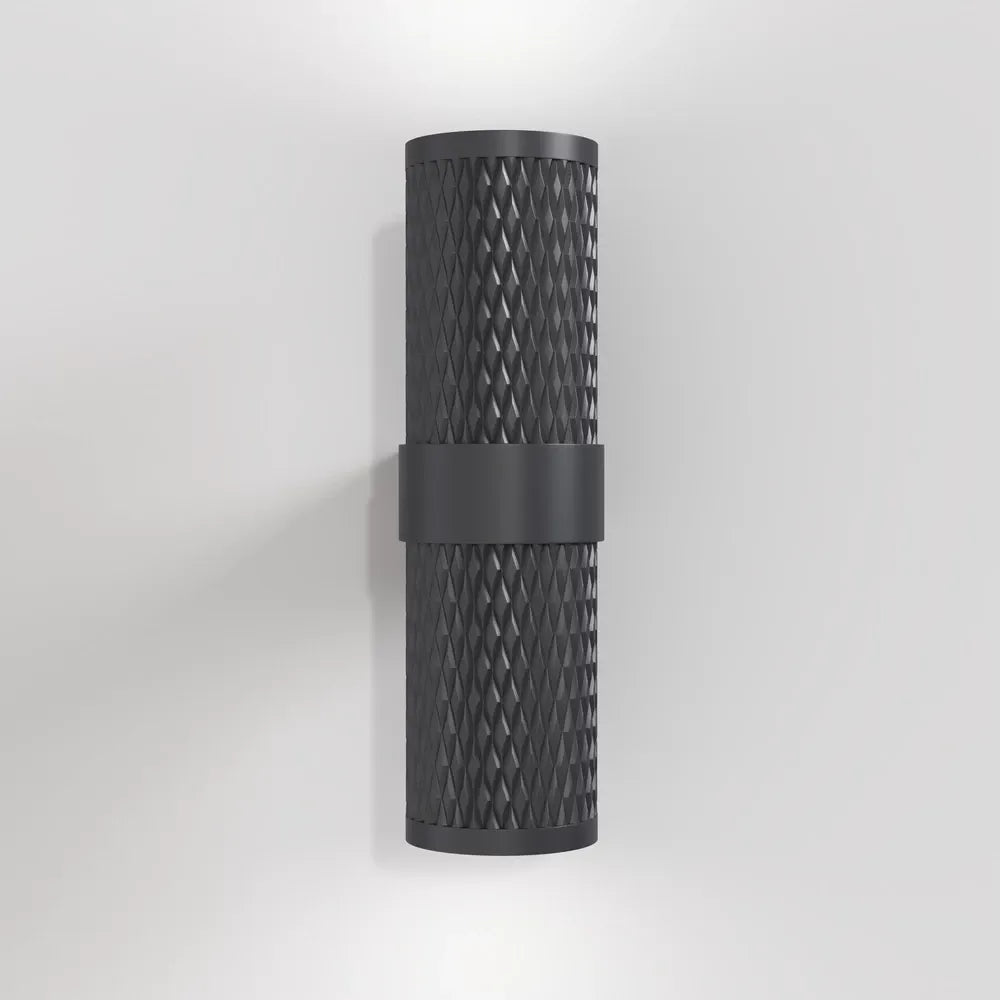 Aplica de perete din Aluminiu Negru H22xL11cm IP 20 GU10 7W Focus Design
