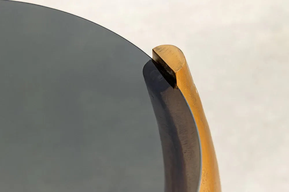 Masuta laterala din Sticla securizata Negru si Metal Auriu L45xH50cm Levels
