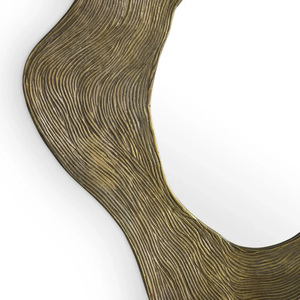 Oglinda cu rama din Metal/MDF Alama L60xH75cm Pavona Eichholtz