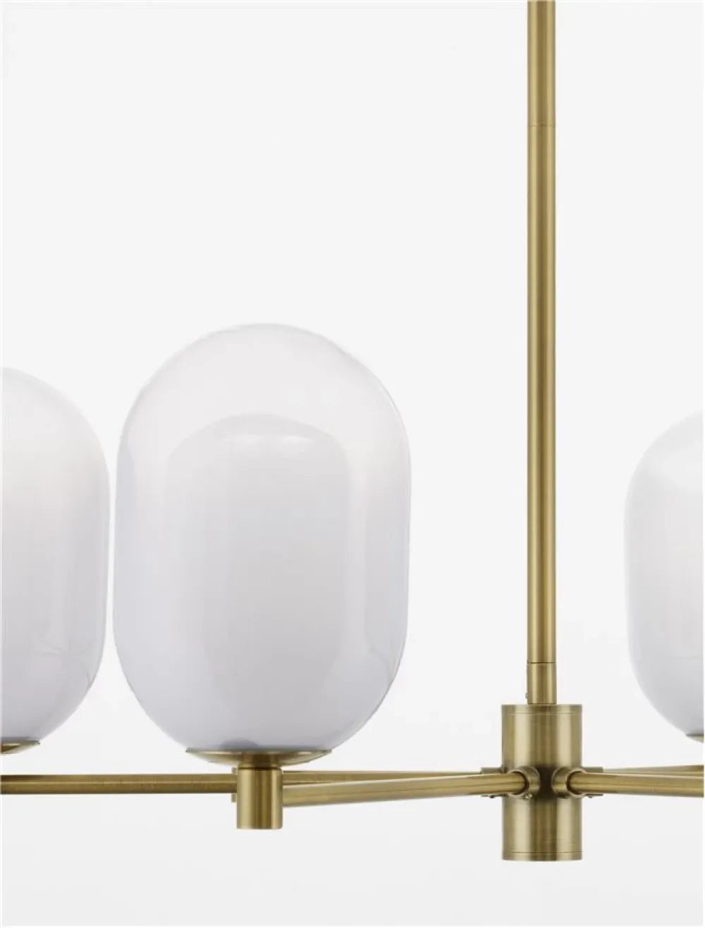 Lustra structura din Metal Auriu si abajur din Sticla Alb H62xL65cm IP20 BALOR