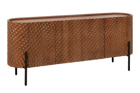 Comoda din Lemn de mango Maro si Metal Negru L177xH76cm ADLON