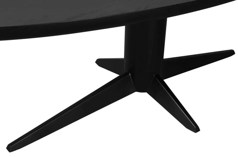 Masa ovala din Metal Negru si Lemn de stejar Negru L230xH76cm Rayford Richmond interiors