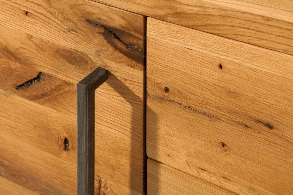 Comoda din MDF Maro si Metal Negru L200xH81cm Thor