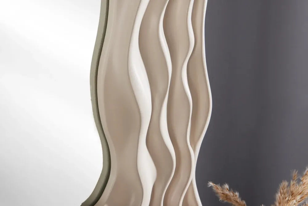Oglinda cu rama din Poliuretan Bej H90xL90cm Wave