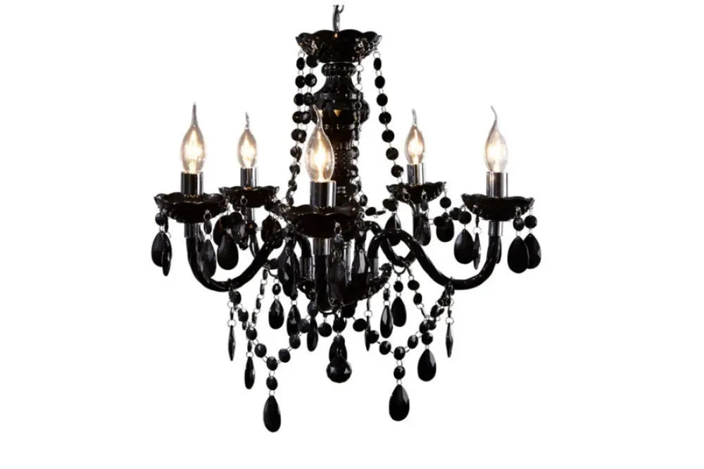 Candelabru din Metal Argintiu si Acrilic Negru D53xH54cm Diamonds