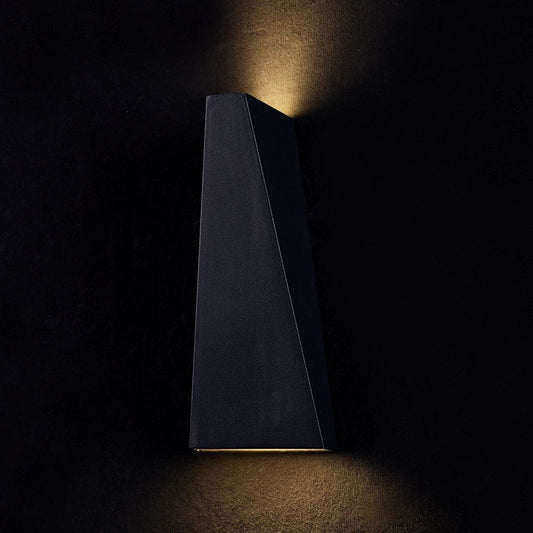 Aplica de perete pentru exterior din Metal Negru cu LED L9x9xH20cm Times Square