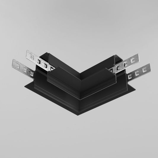 Conector colt pentru sina magnetica incastrata din Aluminiu Negru L10xH5cm Accessories for tracks Exility