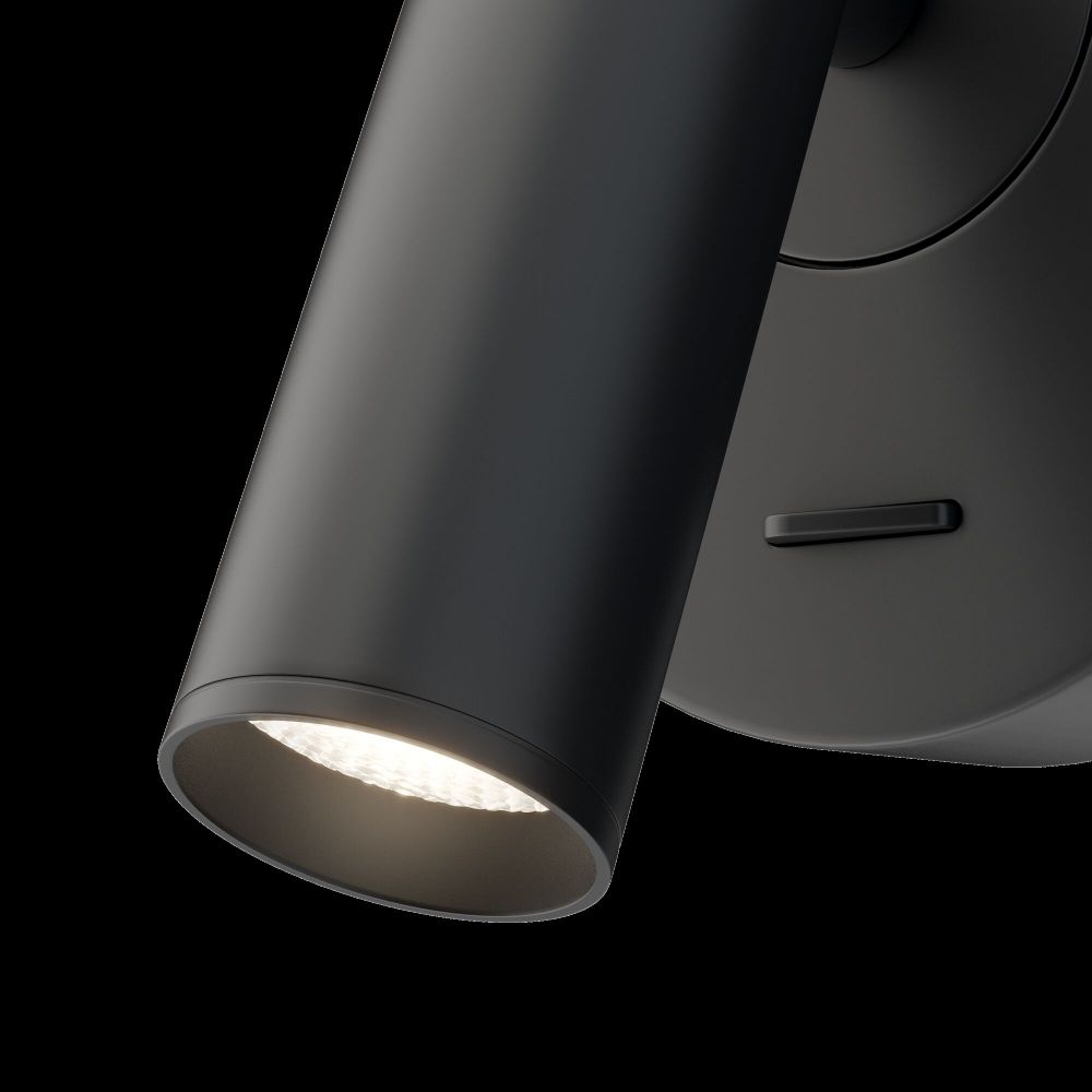 Aplica de perete reglabila din Metal Negru cu LED  L7x7xH9cm Mirax