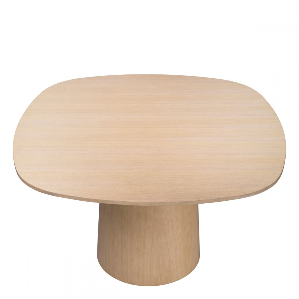 Masa Patrata Motto Eichholtz din Furnir de stejar Bej de 4-6 persoane L130xH77cm
