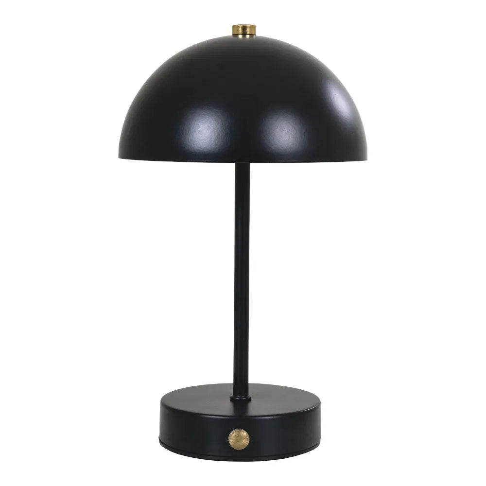 Veioza reincarcabila din Metal Negru H25xD15cm Holt