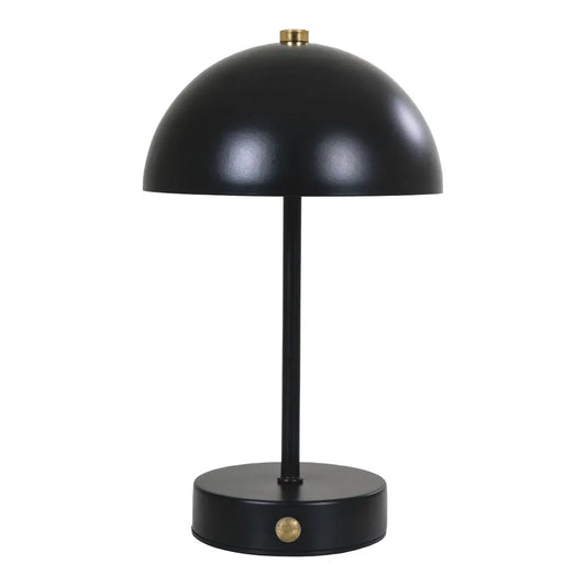 Veioza reincarcabila din Metal Negru H25xD15cm Holt