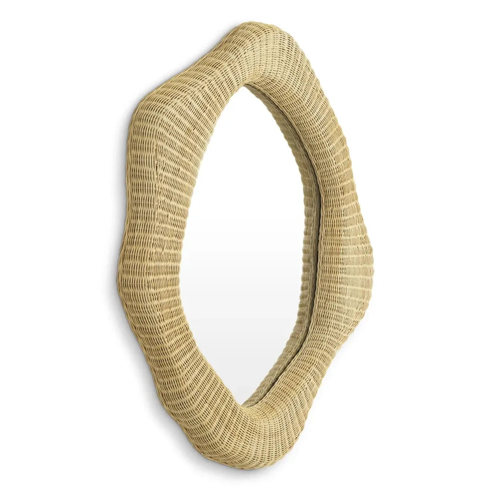 Oglinda cu rama din Ratan Maro deschis L101.5xH122.5cm Bilbao Eichholtz