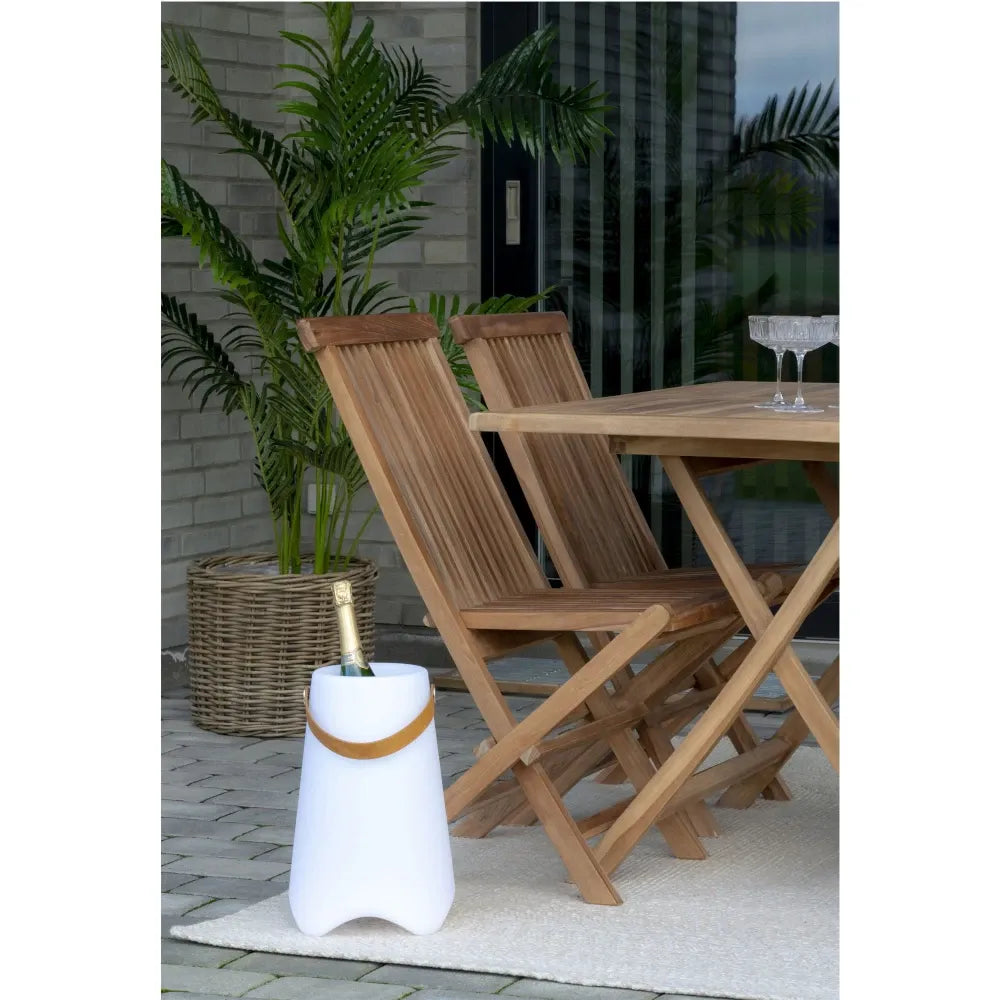 Veioza reincarbabila tip frapiera din Polipropilena Alb H37.5xD25cm Bristol