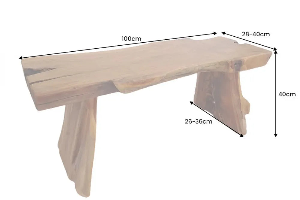 Bancheta din Lemn de tec Maro H40xL100cm Root