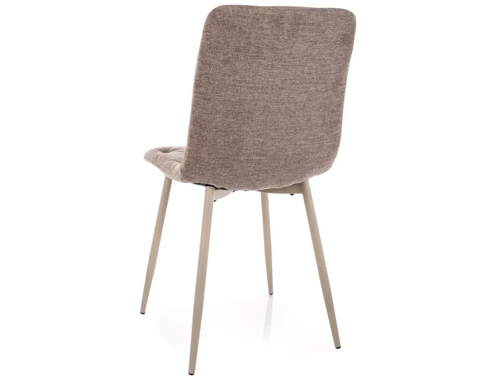 Set 2 Scaune din Stofa Bej si Metal Bej H91xL45xA52cm Jerry
