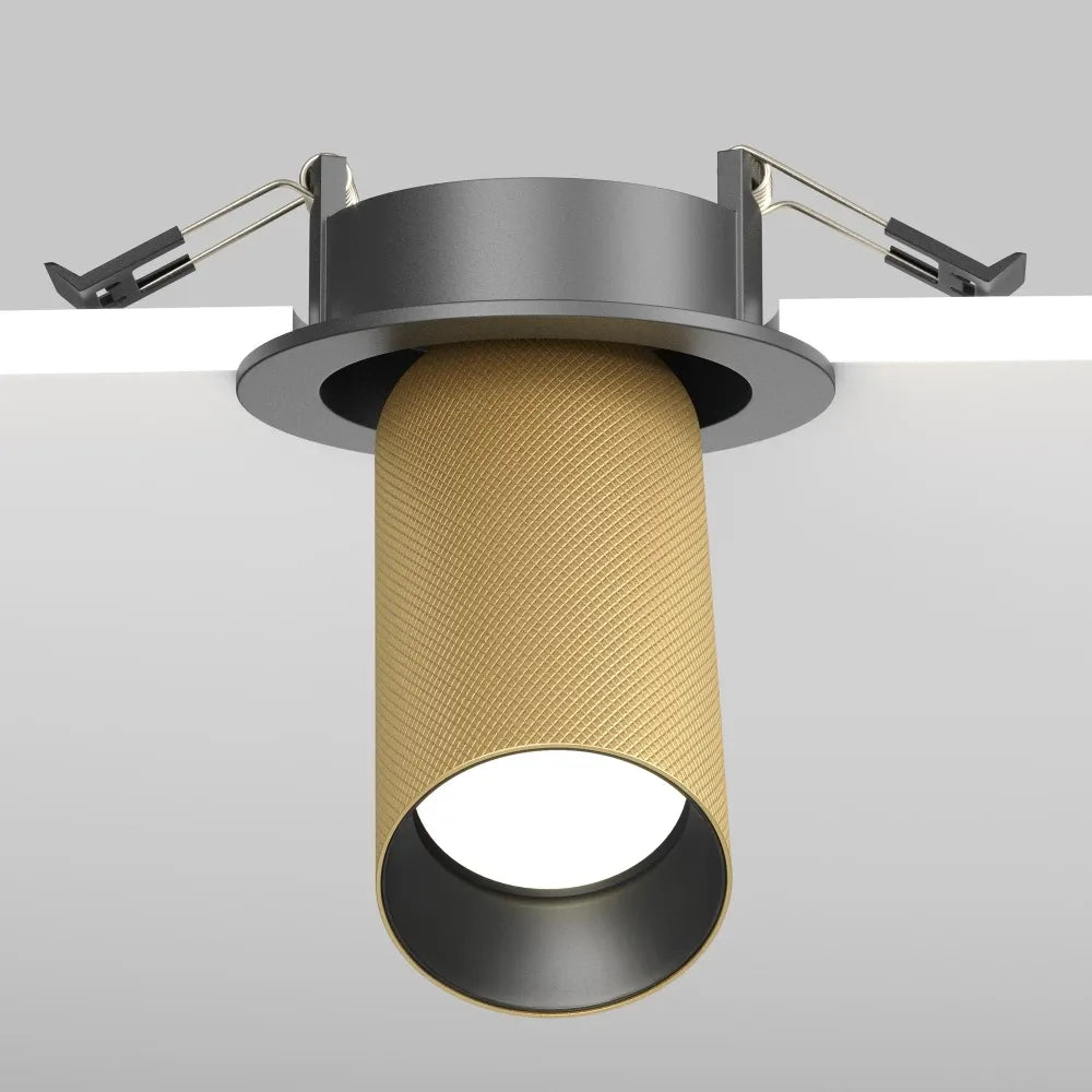 Spot incastrat din Aluminiu Negru/Auriu mat H14.1xD5.4cm 10W Artisan