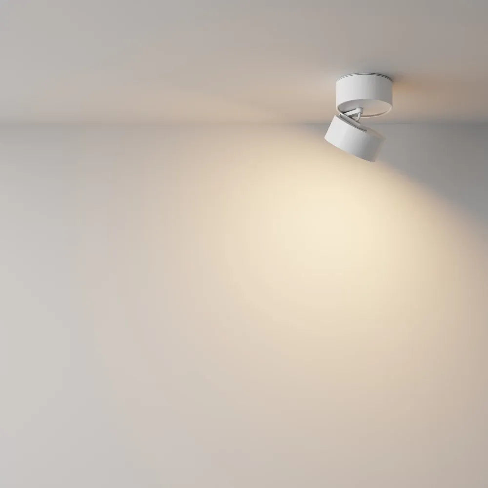 Spot aplicat din Aluminiu Alb H8xD8.5cm Onda
