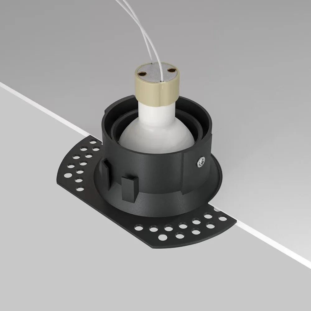 Spot incastrat rotund din Aluminiu Negru H4xL12cm IP 20 GU10 50W Dot