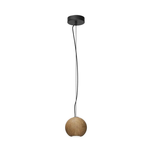 Pendul din Metal Negru si Lemn Bej H313.6xD12cm Basic Texture