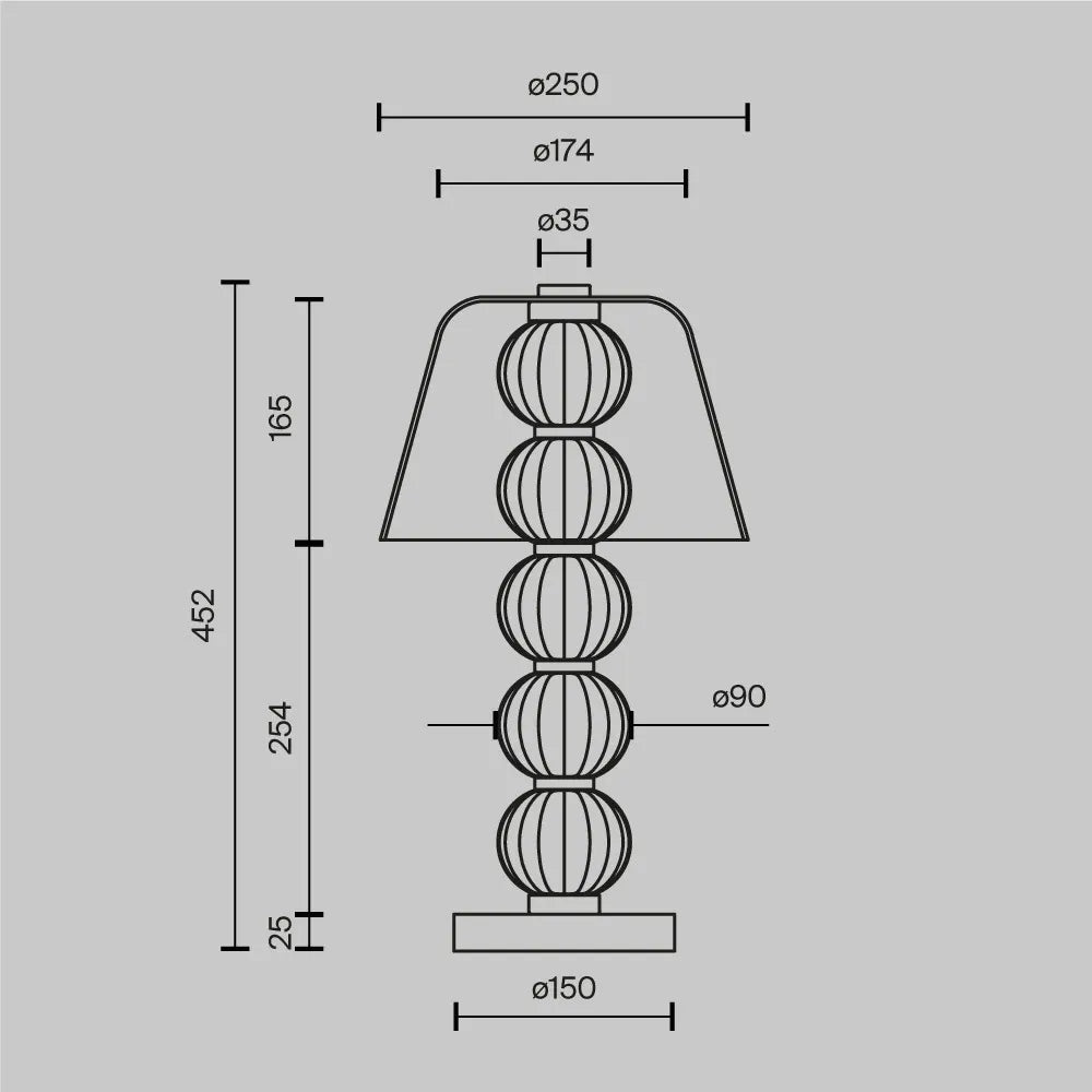 Veioza din Metal Auriu si Sticla Transparent H45.2xD25cm Amulet