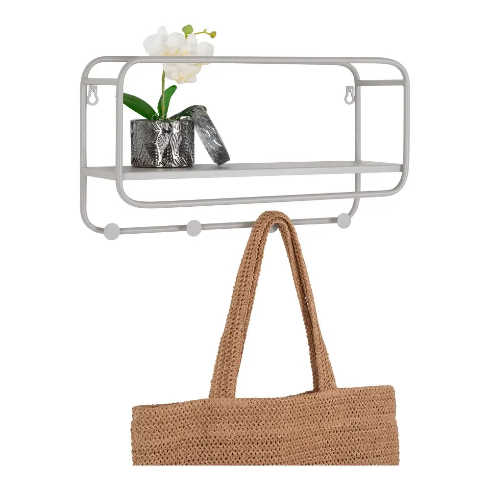 Cuier de perete din Metal Gri L45xH25cm Feira