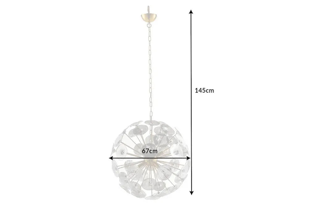 Pendul din Metal Auriu si Sticla Transparent D67xH145cm INFINITY HOME