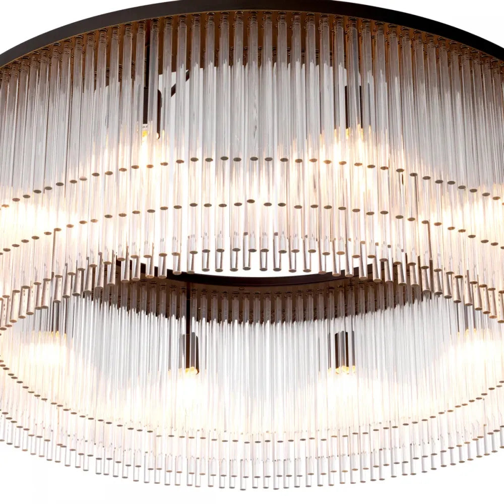 Candelabru din Metal Bronz si Sticla Transparent H61xD90cm Hector L Eichholtz