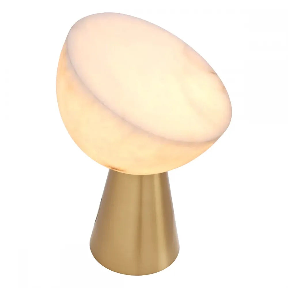 Veioza din Metal Alama si Alabastru Alb H45xL30cm Chamonix Eichholtz
