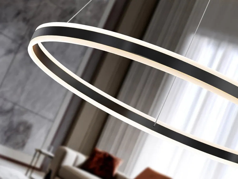 Lustra din Metal Negru H150xD100cm Helia