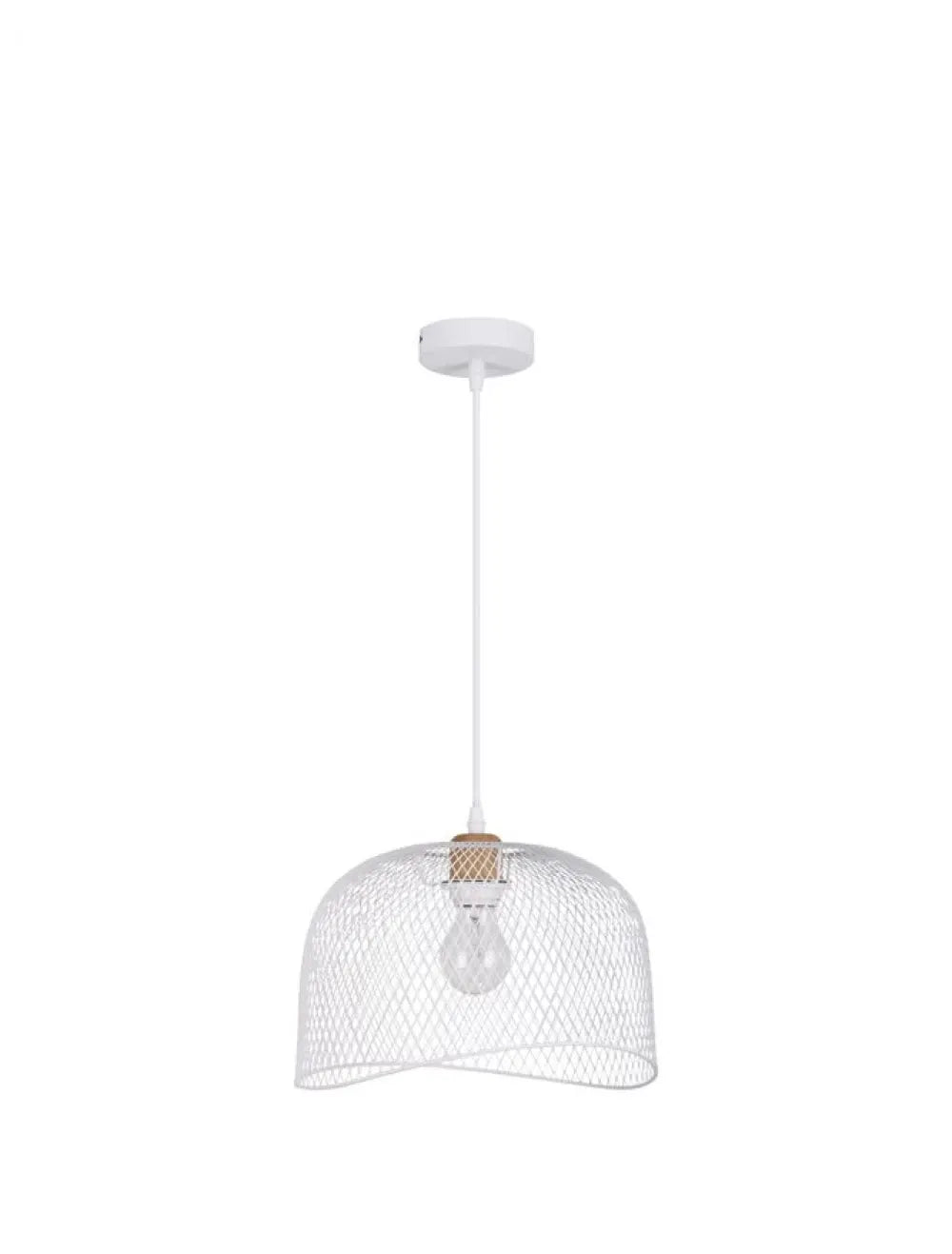 Pendul structura din Metal Alb si abajur din Metal Alb H120xL30cm IP20 LYRON