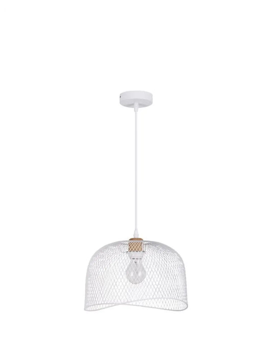 Pendul structura din Metal Alb si abajur din Metal Alb H120xL30cm IP20 LYRON