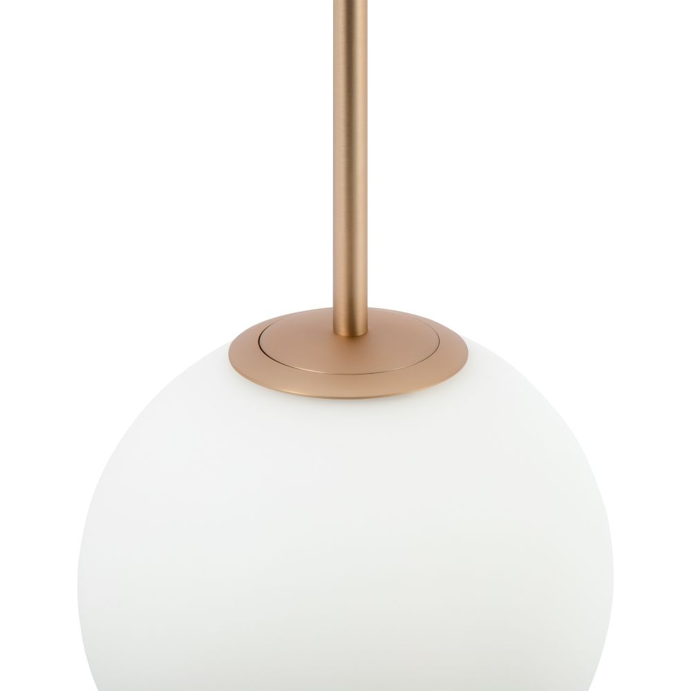 Pendul din Metal si Sticla Auriu/Alb D20xH180cm Basic form