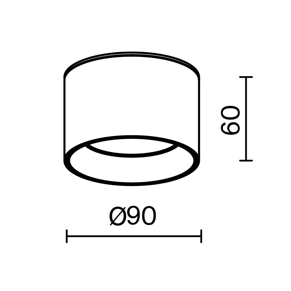 Spot aplicat din Aluminiu Negru H6xD9cm Vega