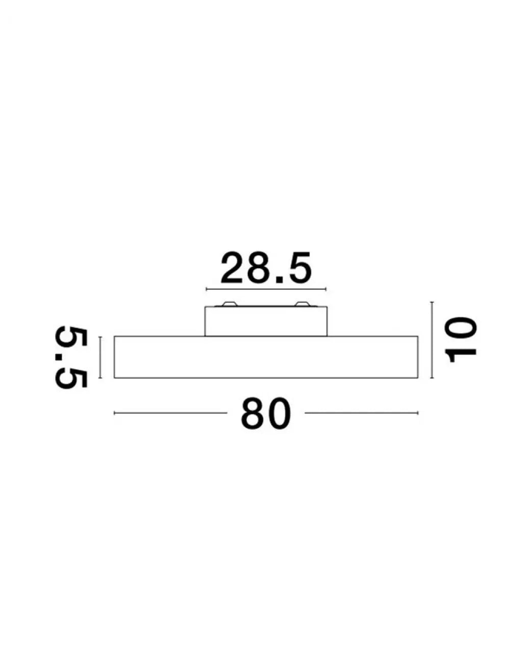 Plafoniera din Aluminiu Negru H10xL80cm IP20 80W 9049lm 3000k PERFECT