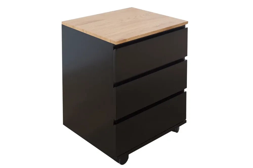 Dulapior pentru birou din MDF Maro/Negru cu roti Big deal L46xH63cm