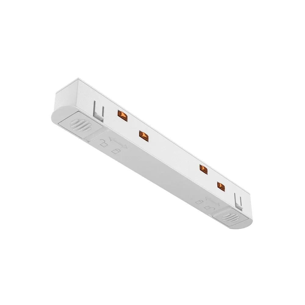 Conector alimentare drept sina magnetica din Plastic Alb L14xH2cm Accessories for tracks Exility