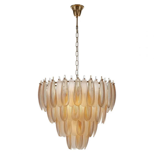 Candelabru din Metal Auriu si Sticla securizata Multicolor H55xD60cm Chloe Richmond Interiors