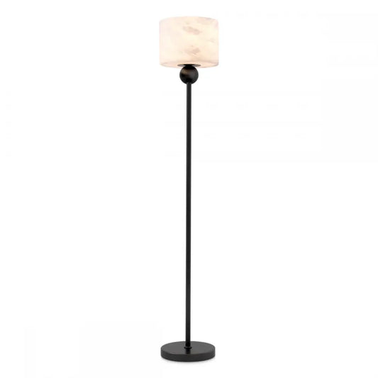 Lampa de podea din Metal Bronz si Alabastru Alb H171xD30cm Etruscan Eichholtz