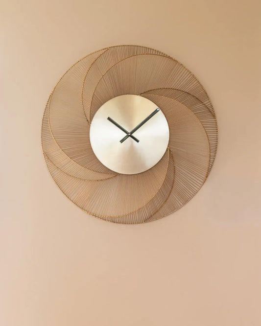 Ceas de perete din Metal|MDF Auriu L86xH86cm Denver