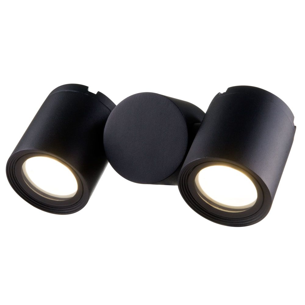 Aplica de perete pentru exterior din Metal Negru cu 2 becuri L21x7xH7cm Wall Street