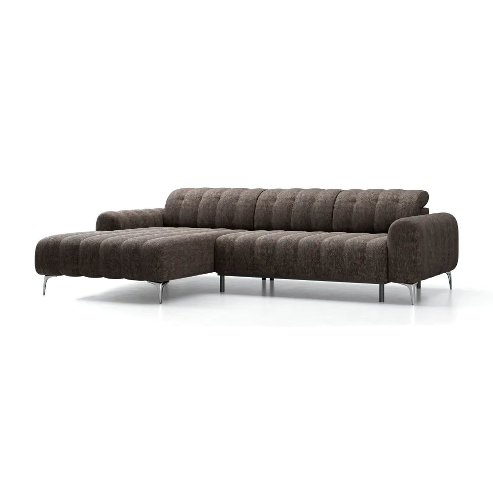 Coltar extensibil electric tapitat cu Stofa Maro Padova I