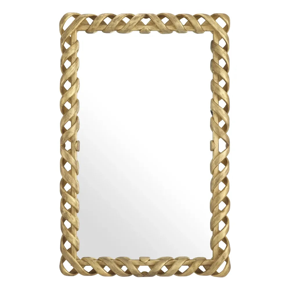 Oglinda cu rama din Lemn/Metal Auriu L93xH141cm Casone Eichholtz