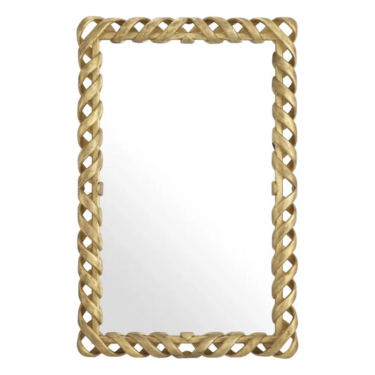 Oglinda cu rama din Lemn/Metal Auriu L93xH141cm Casone Eichholtz