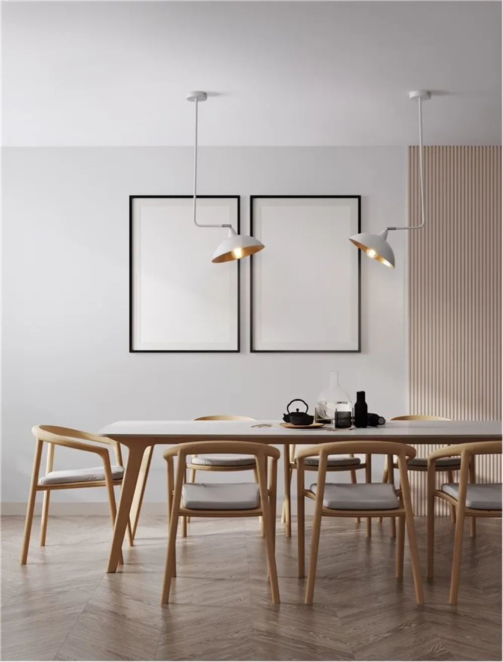 Pendul din Metal Alb/Auriu H120xL40cm IP20 MIRBA