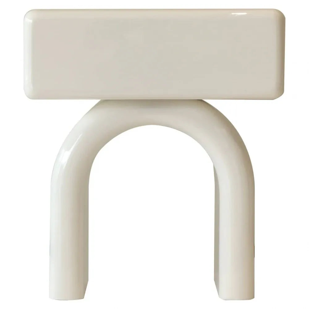 Masuta laterala cu sertar din MDF Alb L50xH57cm Bennet Richmond interiors