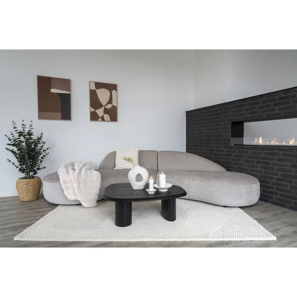 Perna decorativa din Textil Alb 45x45cm Albany