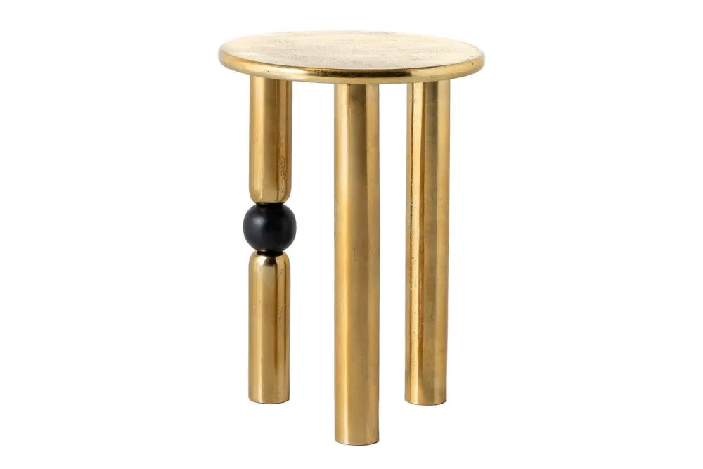 Masuta laterala din Metal Auriu/Negru L37xH54cm Abstract