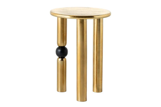 Masuta laterala din Metal Auriu/Negru L37xH54cm Abstract