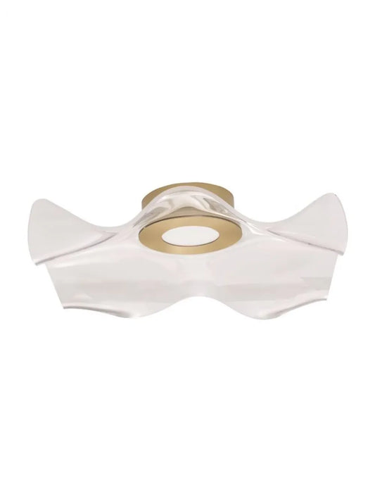 Plafoniera structura din Aluminiu Auriu si abajur din Acrilic Transparent H20xL50cm IP20 31W 2118lm 3000k SIDERNO