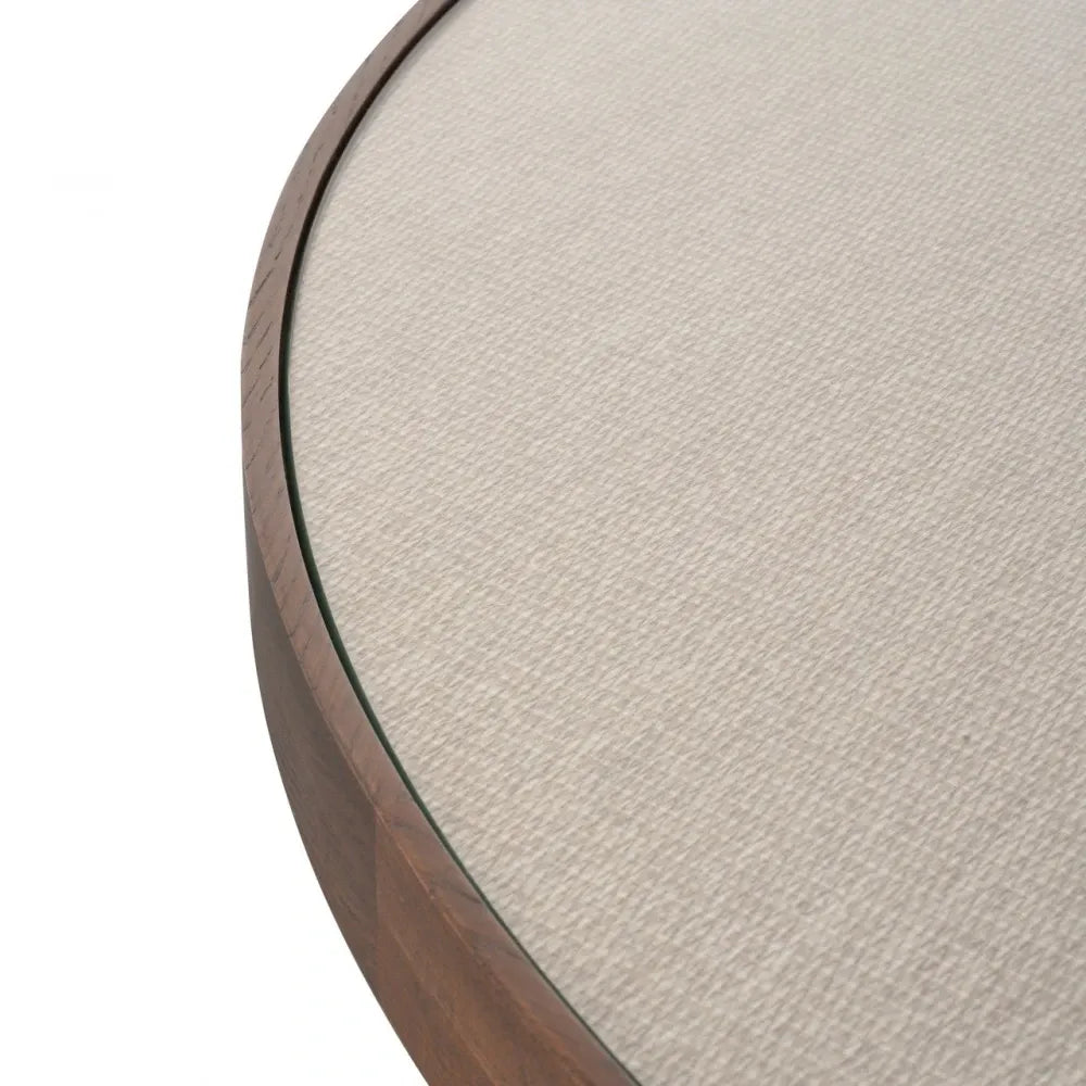 Masa rotunda din Metal/Lemn Auriu/Maro si Lemn/In Maro/Bej D130xH76cm Willox Richmond interiors